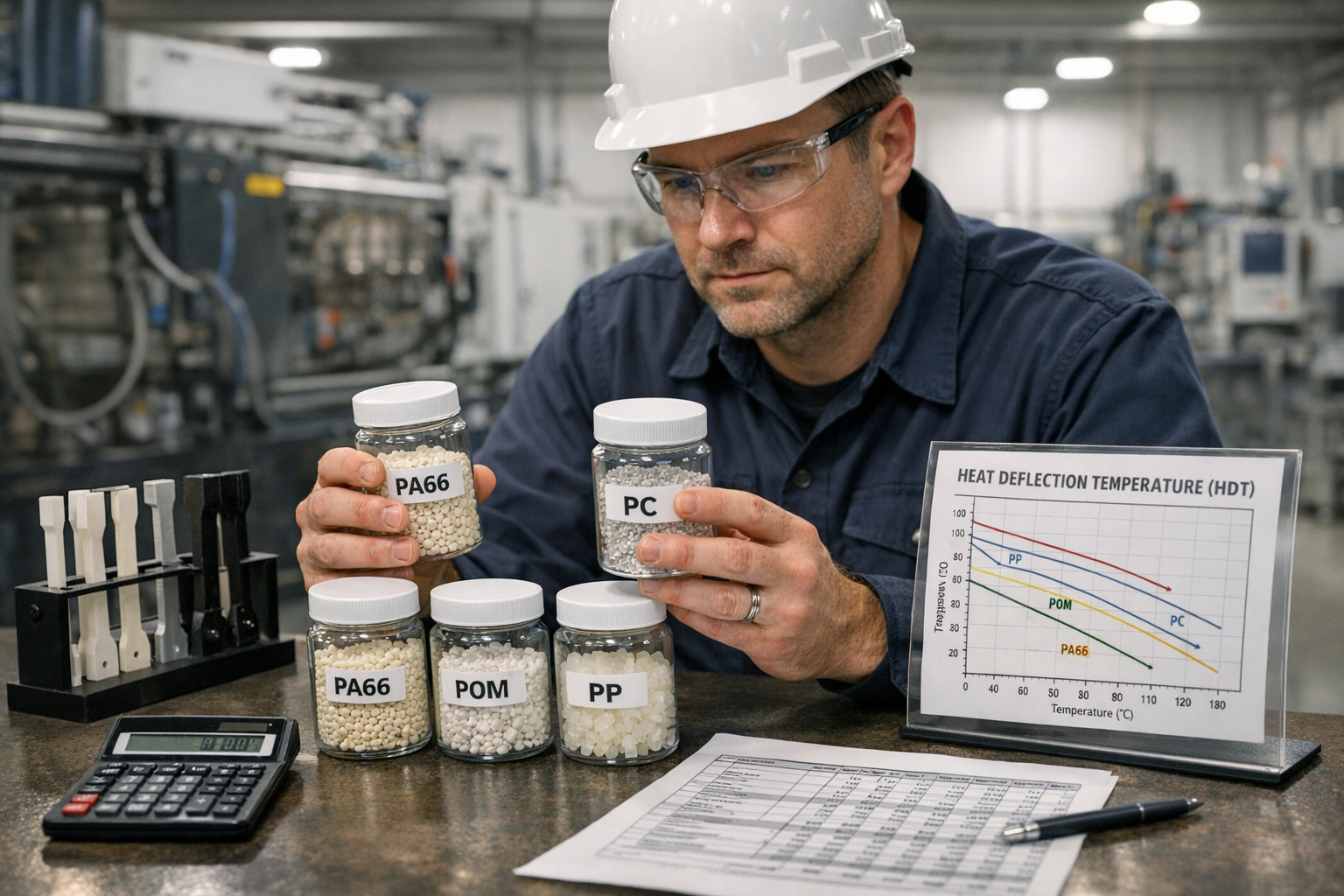 Kunststof spuitgieten materiaalvergelijking