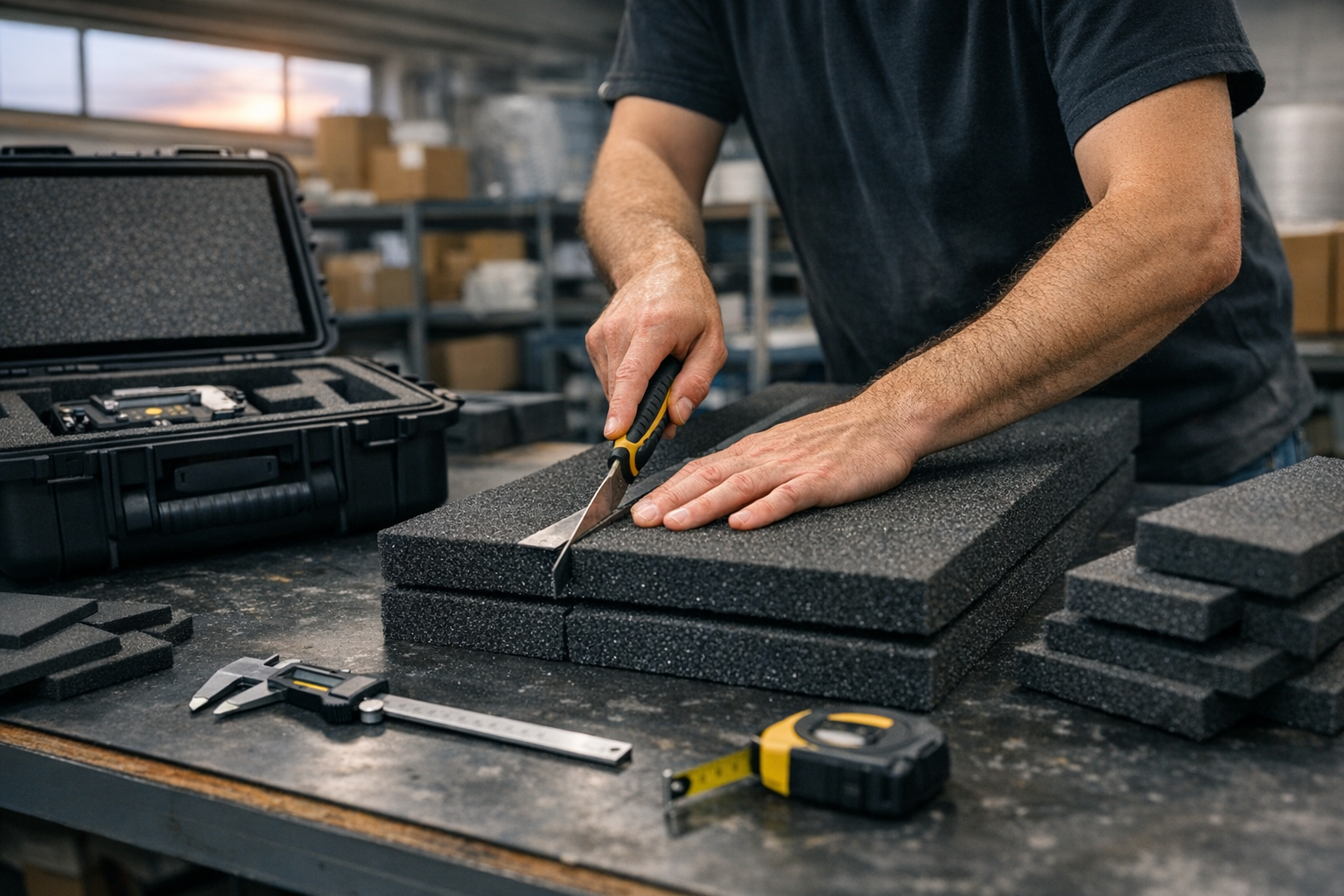 Professioneel schuimrubber snijden met de juiste gereedschappen