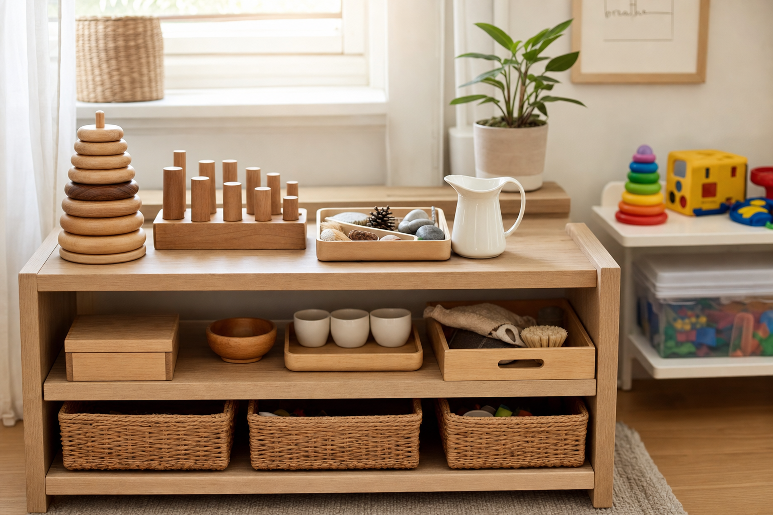 Authentiek Montessori speelgoed met natuurlijke materialen