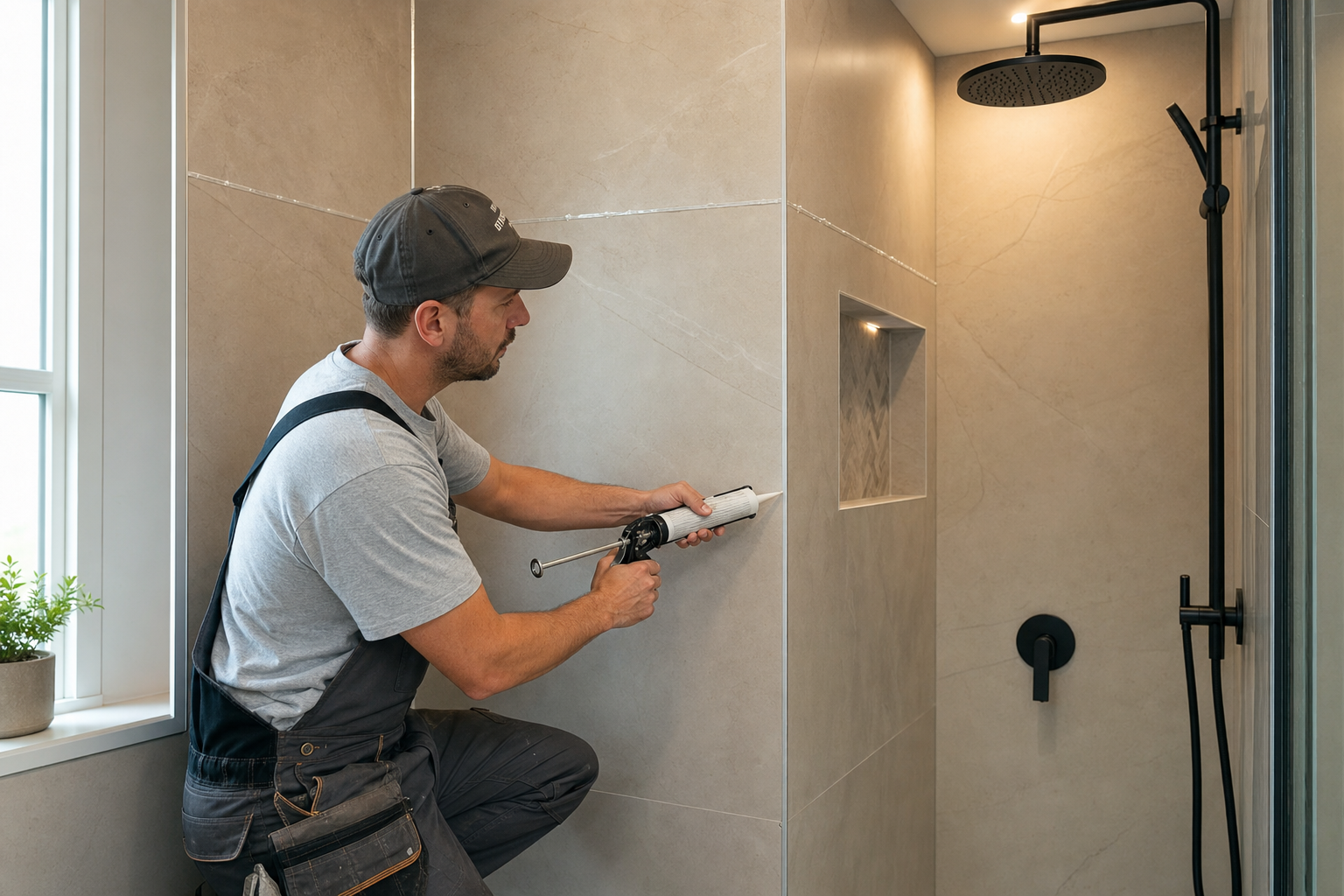 PVC wandtegels in douche